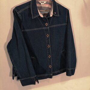 Alia Petites Ladies Button Closure Jean Jacket